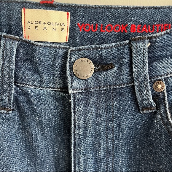 Alice + Olivia Beautiful High Rise Bell Flare Jeans, 27 - Picture 7 of 9